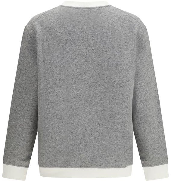 Brunello Cucinelli Gray Cotton Sweatshirt Grijs