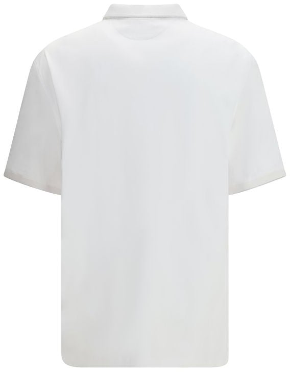 Brunello Cucinelli White Cotton Polo Shirt Wit