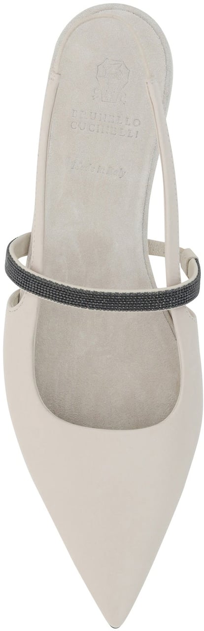 Brunello Cucinelli Brunello Cucinelli Slingback Flats Wit