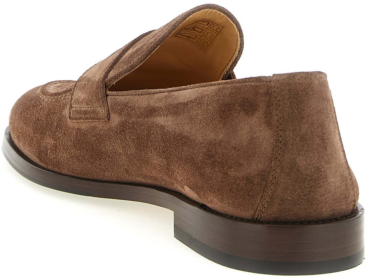 Brunello Cucinelli Brown Calfskin Slip-On Loafers Bruin