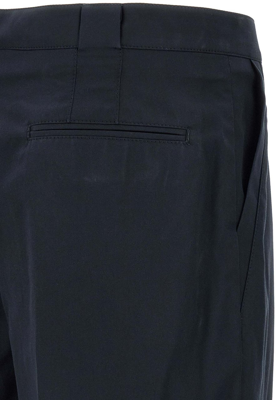 Brunello Cucinelli Blue Cotton Chino Pants Blauw