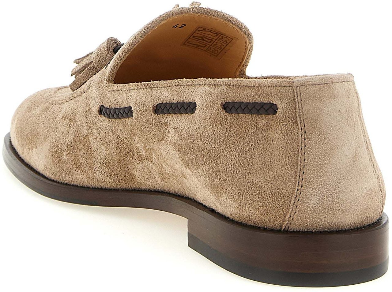 Brunello Cucinelli Brown Calfskin Slip-On Loafers Bruin