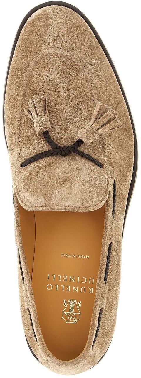 Brunello Cucinelli Brown Calfskin Slip-On Loafers Bruin