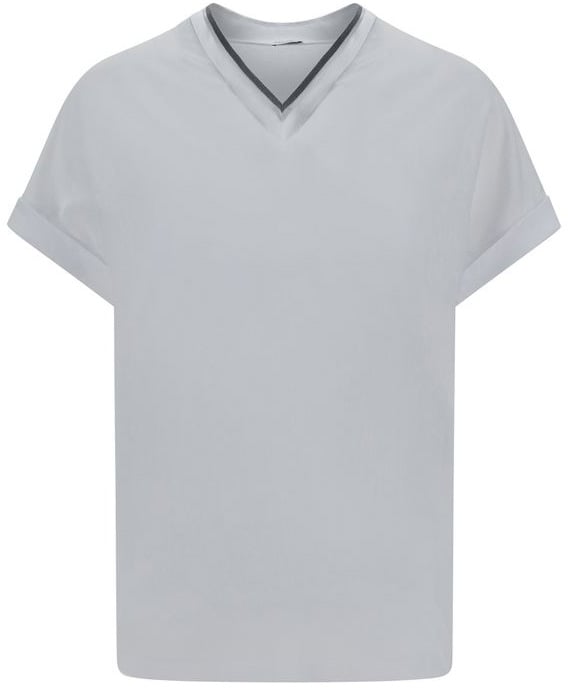 Brunello Cucinelli Brunello Cucinelli White Cotton T-Shirt Wit