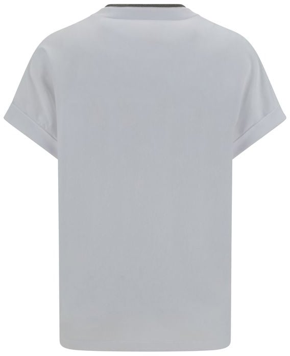 Brunello Cucinelli Brunello Cucinelli White Cotton T-Shirt Wit