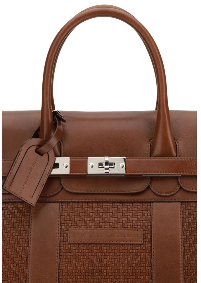 Brunello Cucinelli Brunello Cucinelli Brown Calf Leather Bos Taurus Backpack Bruin