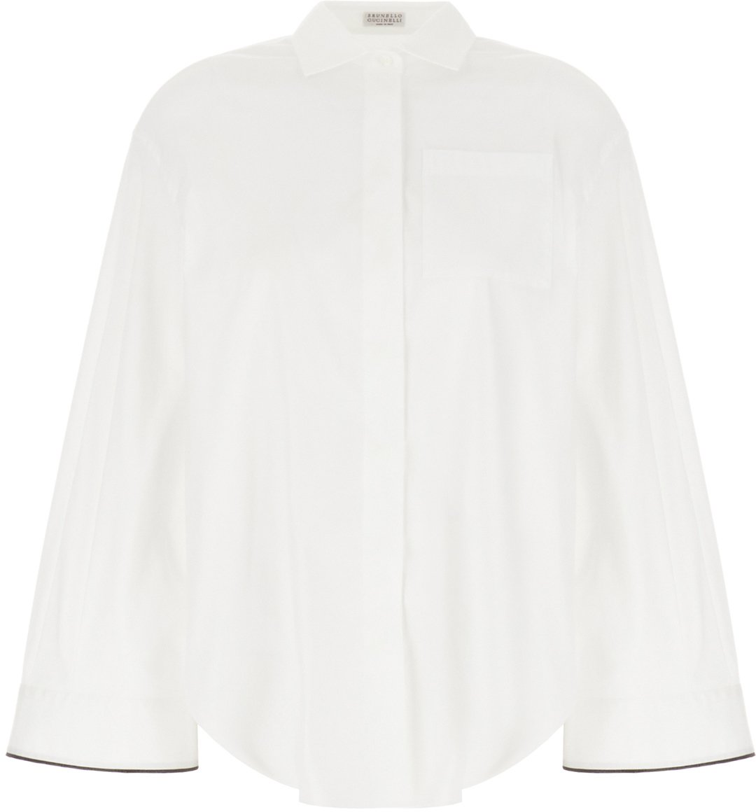 Brunello Cucinelli Brunello Cucinelli White cotton blend shirt Wit