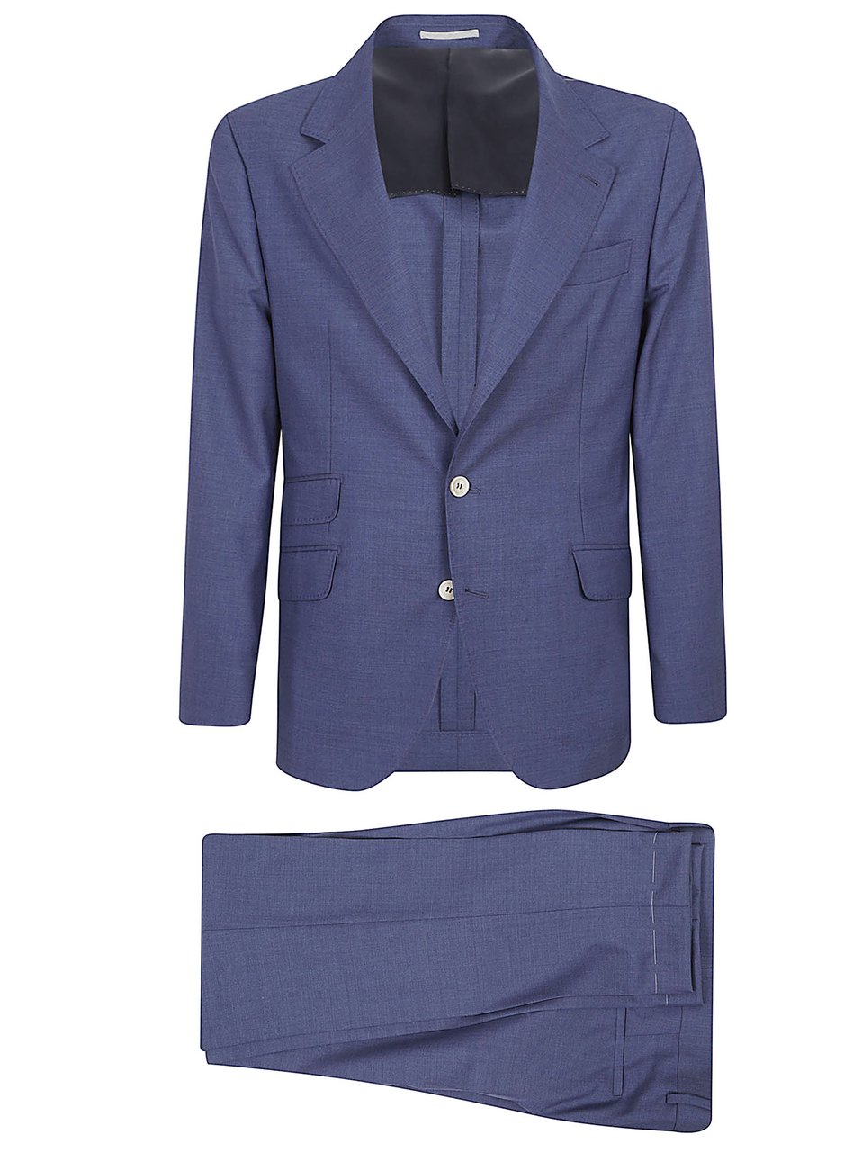 Brunello Cucinelli Tailored Blue Two-Piece Suit Paars