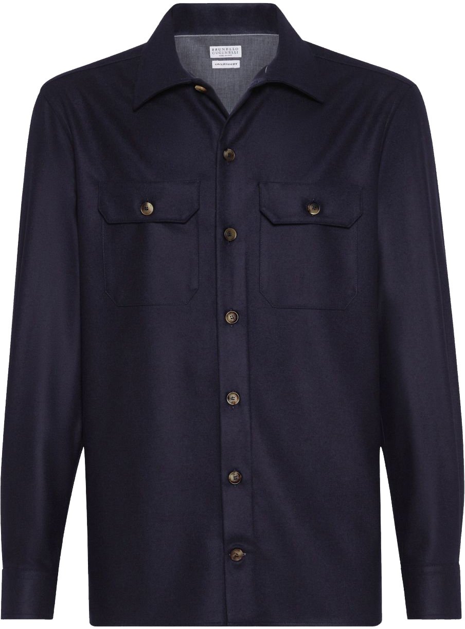 Brunello Cucinelli Shirts Blue Blauw