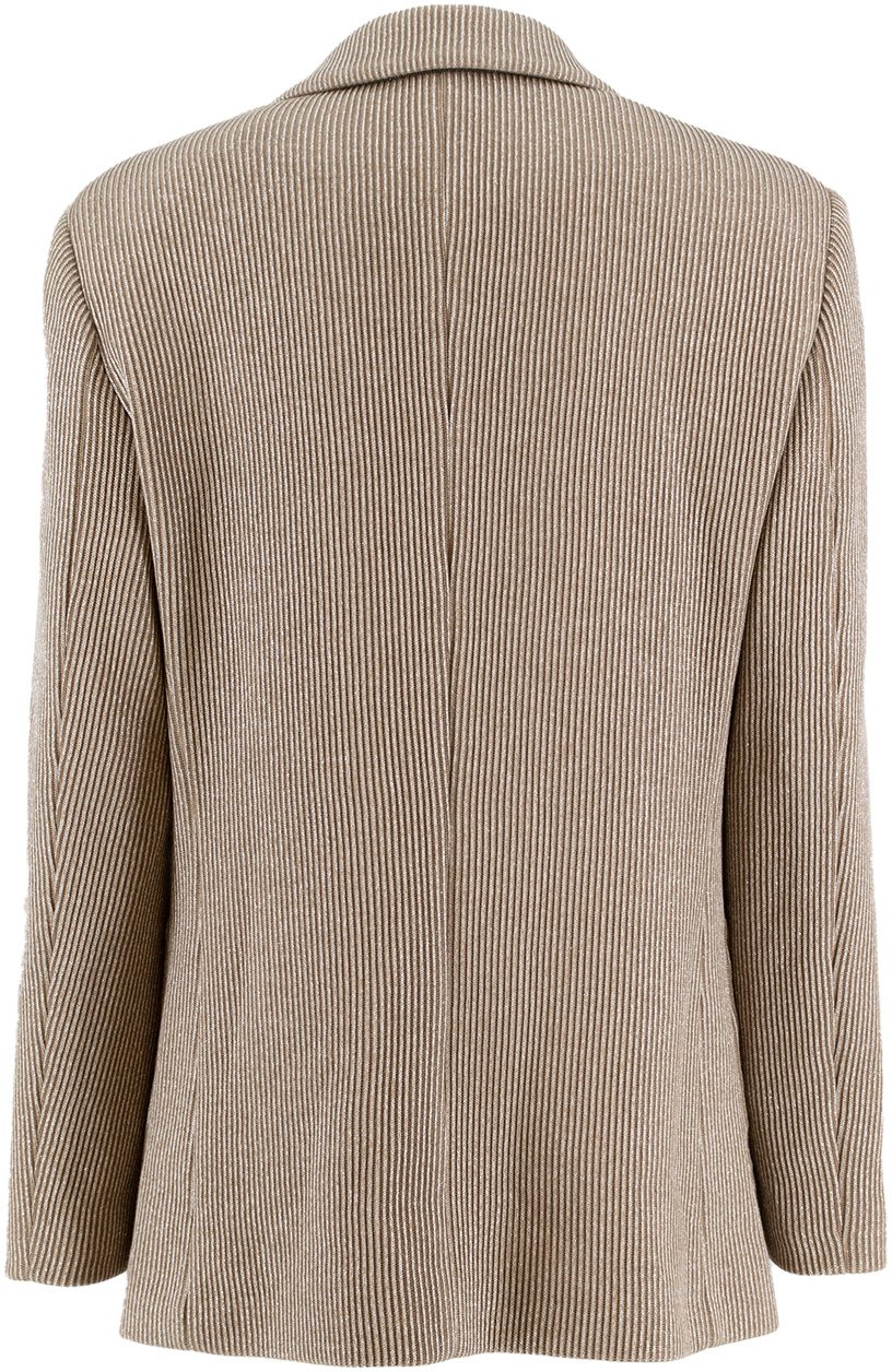Brunello Cucinelli Cotton and viscose knit jacket Bruin