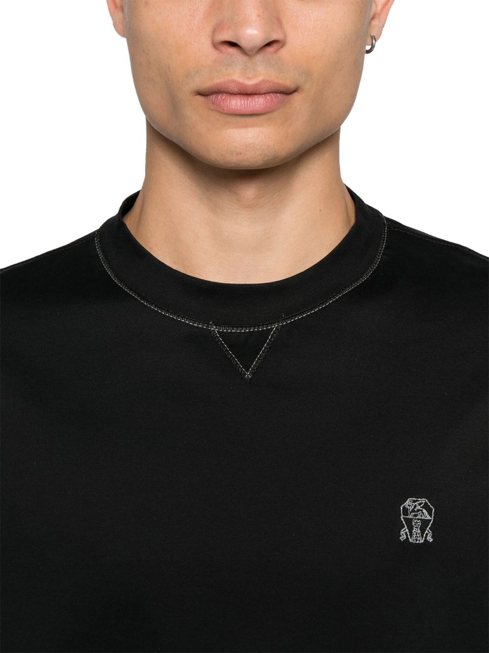 Brunello Cucinelli T-Shirts And Polos Black Zwart