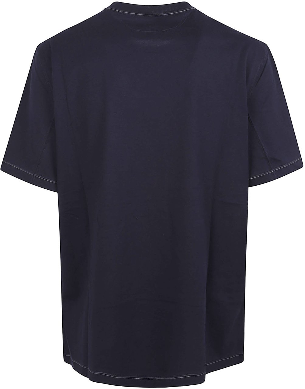 Brunello Cucinelli White Short-Sleeve Crew Neck T-Shirt Zwart