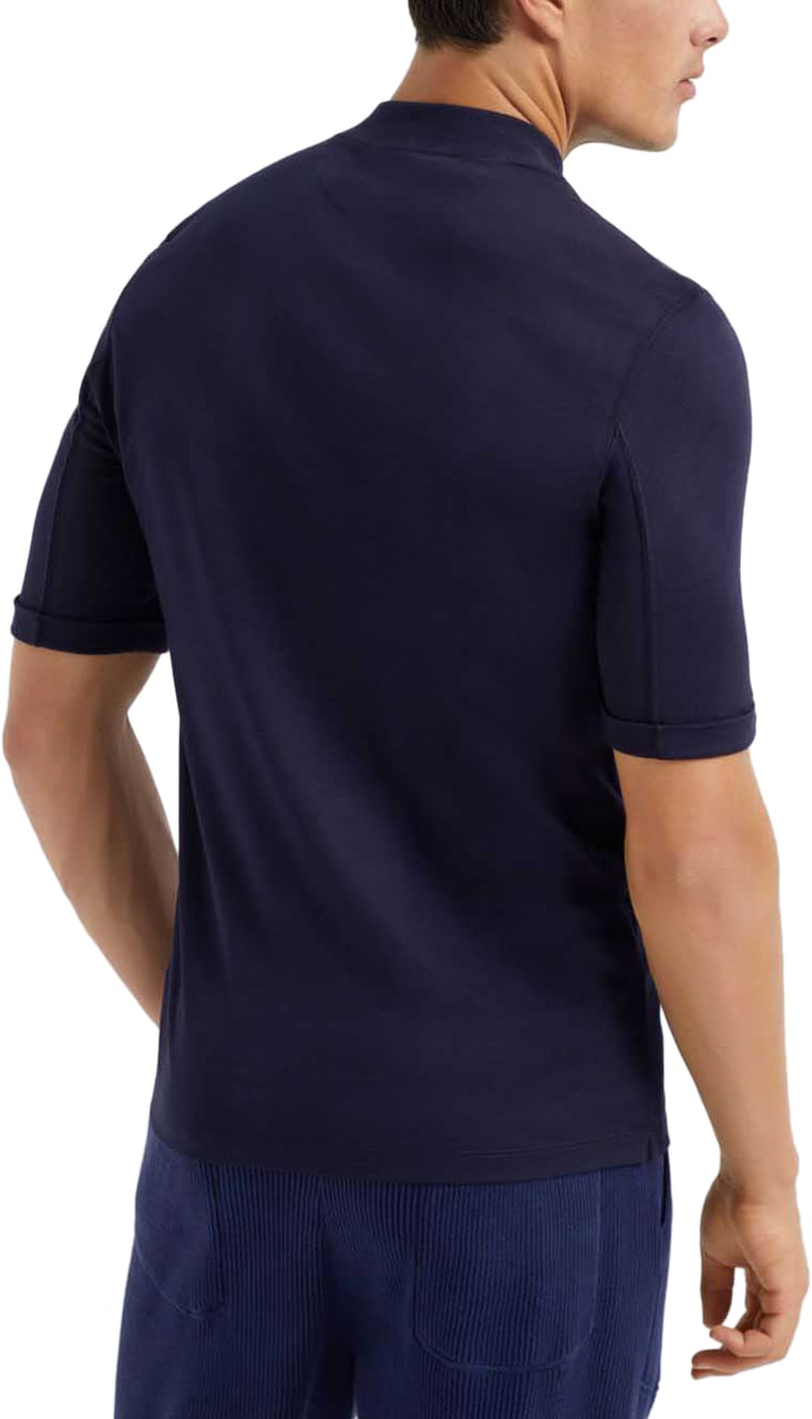 Brunello Cucinelli T-Shirts And Polos Blue Blauw