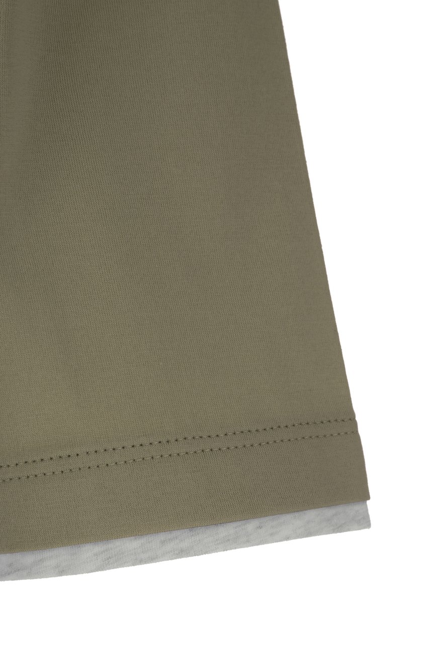 Brunello Cucinelli Military green cotton T-shirt Groen