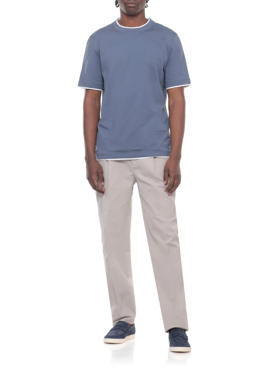 Brunello Cucinelli T-Shirts And Polos Blue Blauw