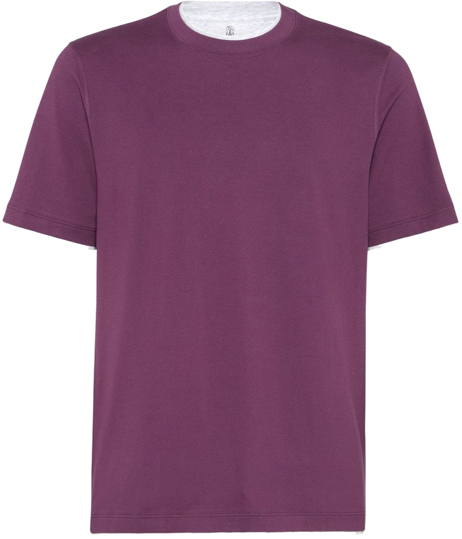 Brunello Cucinelli T-Shirts And Polos Magenta Paars