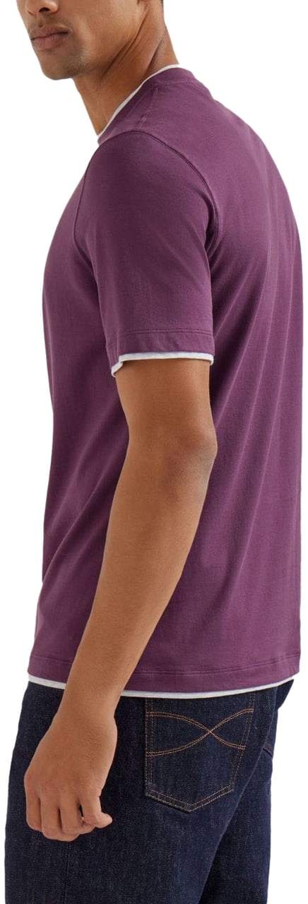 Brunello Cucinelli T-Shirts And Polos Magenta Paars