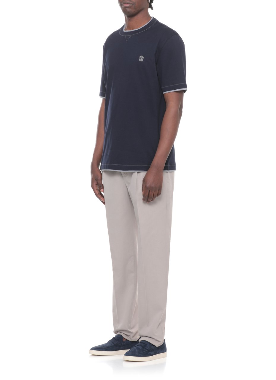 Brunello Cucinelli T-Shirts And Polos Blue Blauw