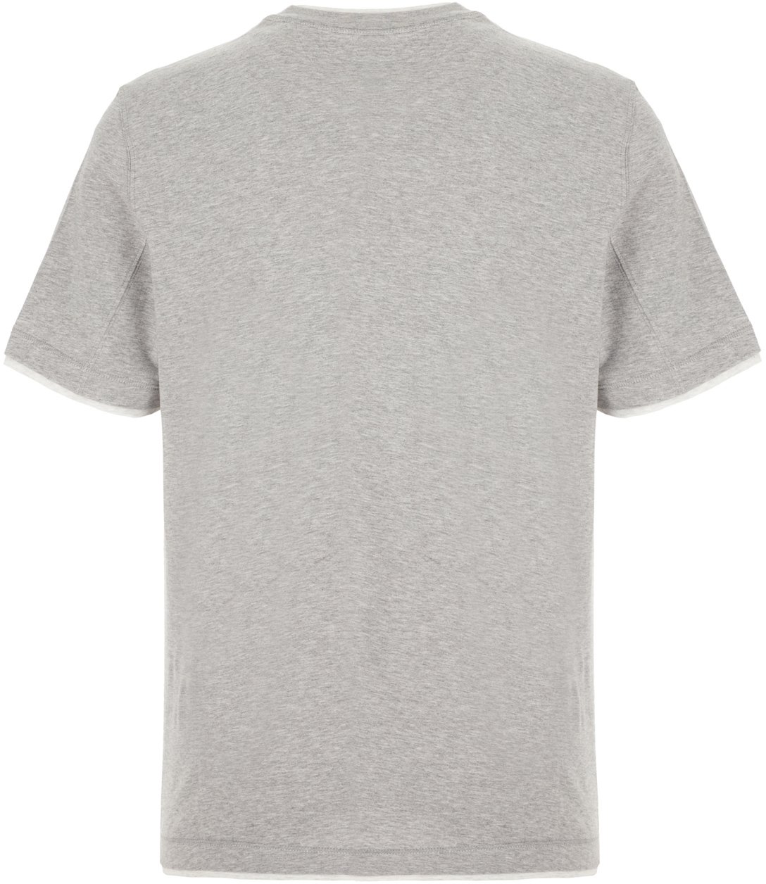 Brunello Cucinelli Brunello Cucinelli Melange grey cotton t-shirt Grijs