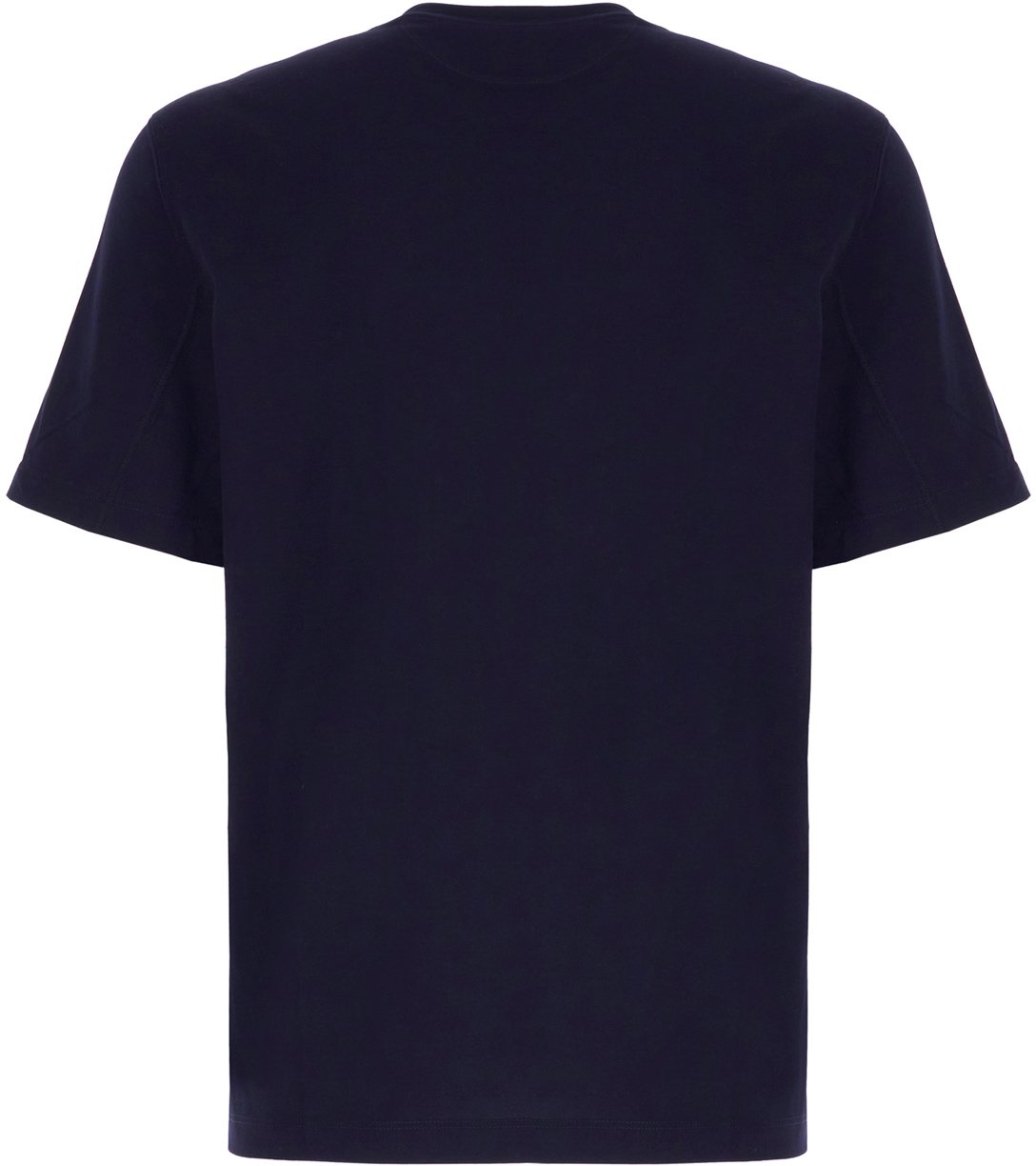 Brunello Cucinelli Navy blue cotton t-shirt Blauw
