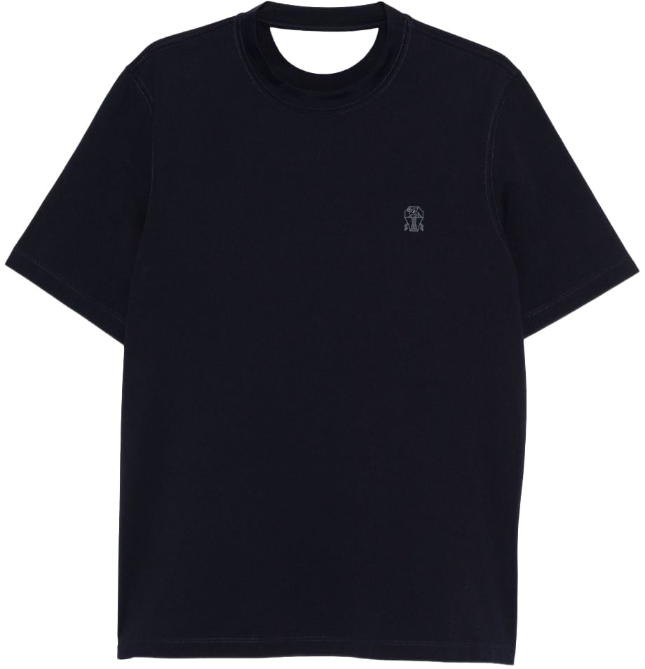 Brunello Cucinelli T-Shirts And Polos Blue Blauw
