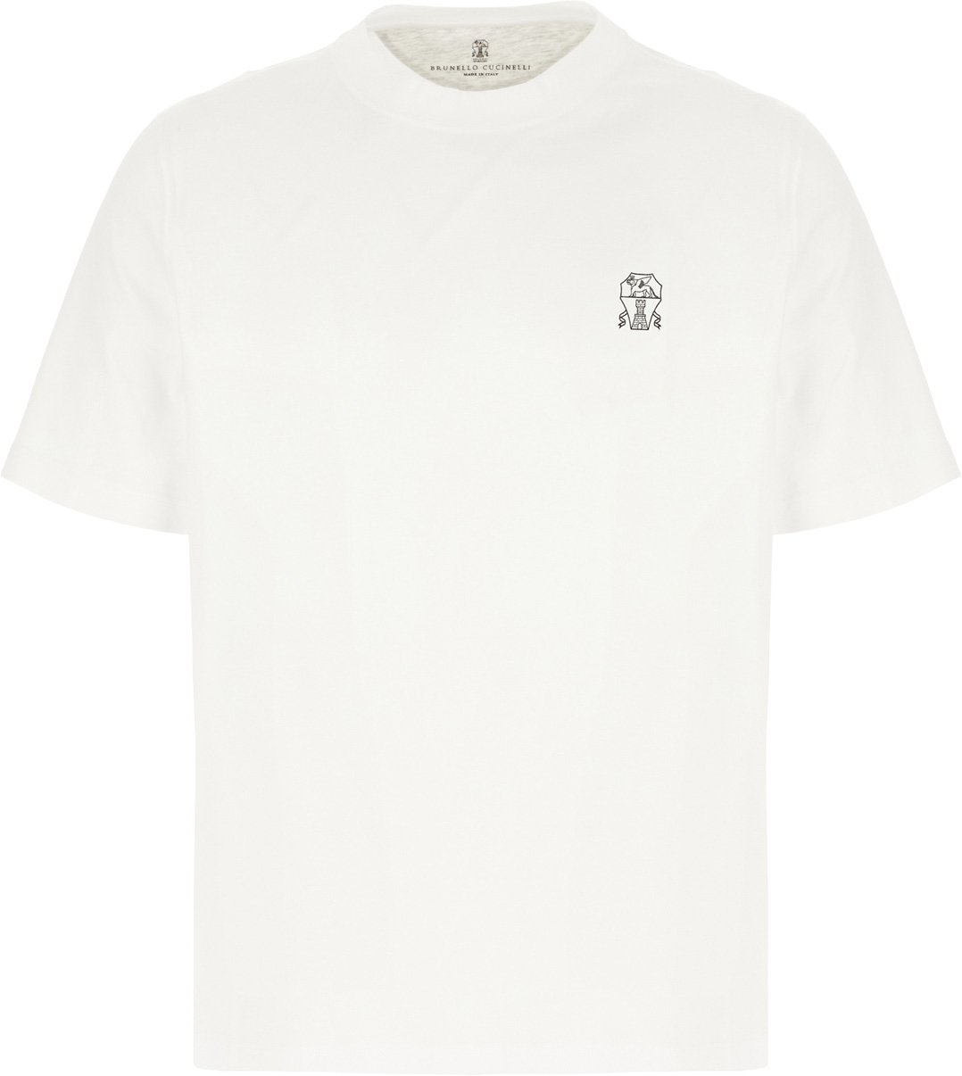 Brunello Cucinelli White cotton t-shirt Wit