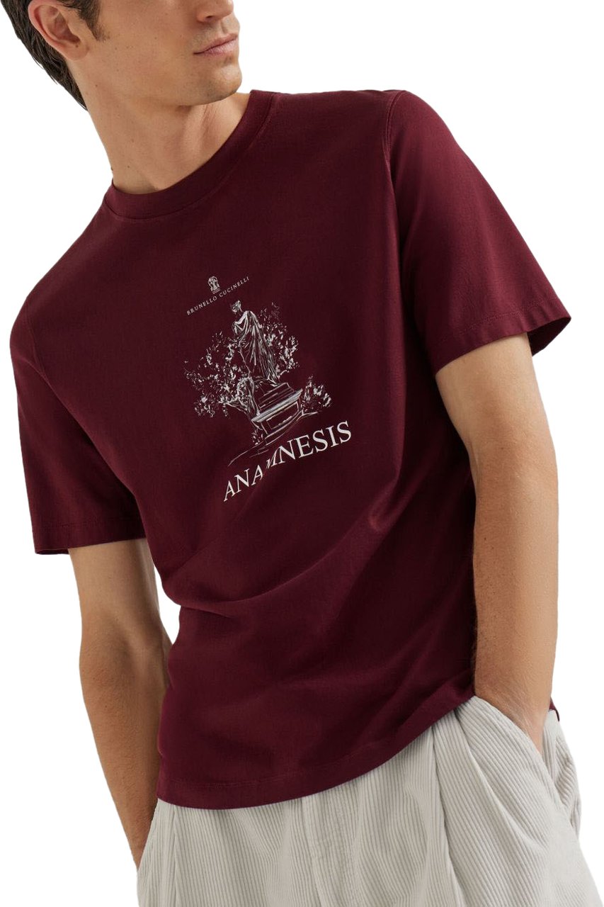 Brunello Cucinelli T-Shirts And Polos Bordeaux Rood