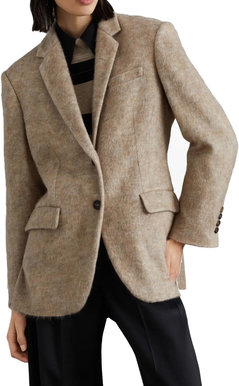 Brunello Cucinelli Brunello Cucinelli Monili-Embellished Blazer Beige