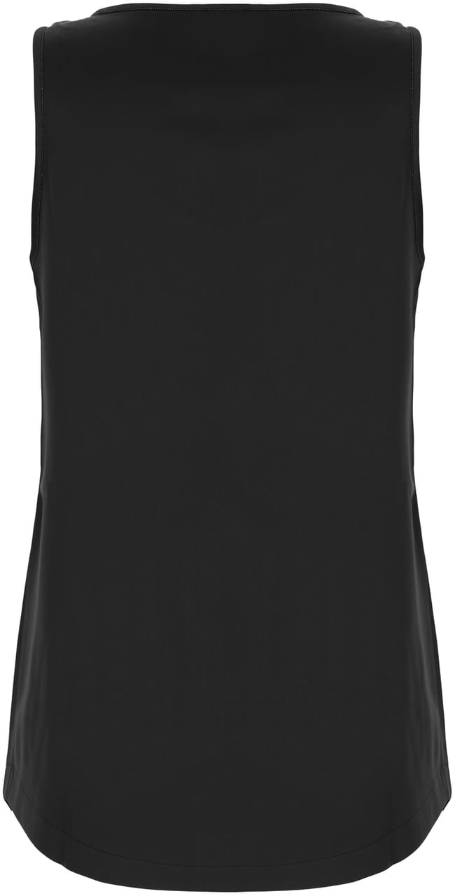 Brunello Cucinelli Brunello Cucinelli Black stretch silk top Zwart