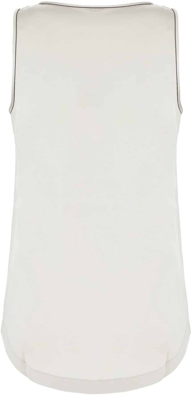 Brunello Cucinelli Brunello Cucinelli Grey stretch silk top Grijs