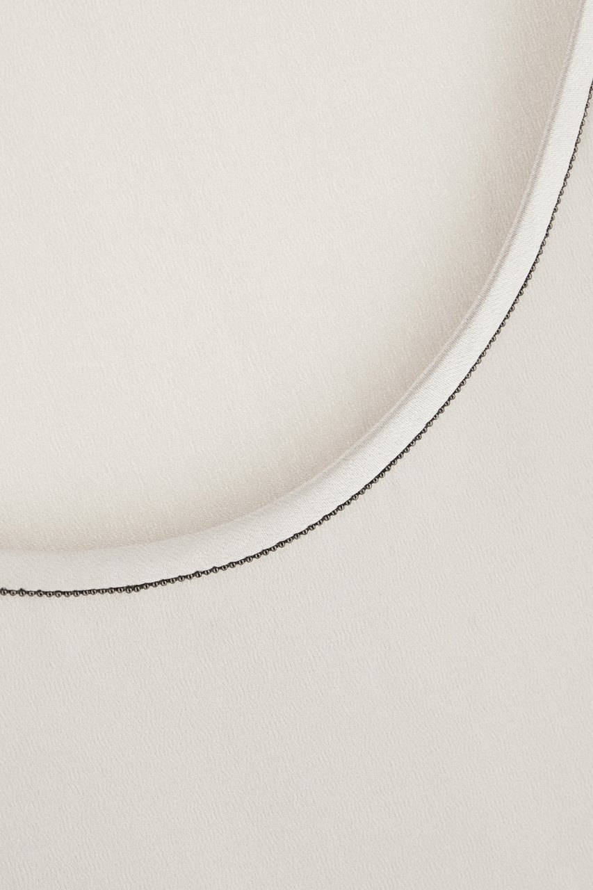 Brunello Cucinelli Brunello Cucinelli Grey stretch silk top Grijs