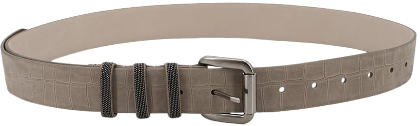 Brunello Cucinelli Leather belt Bruin