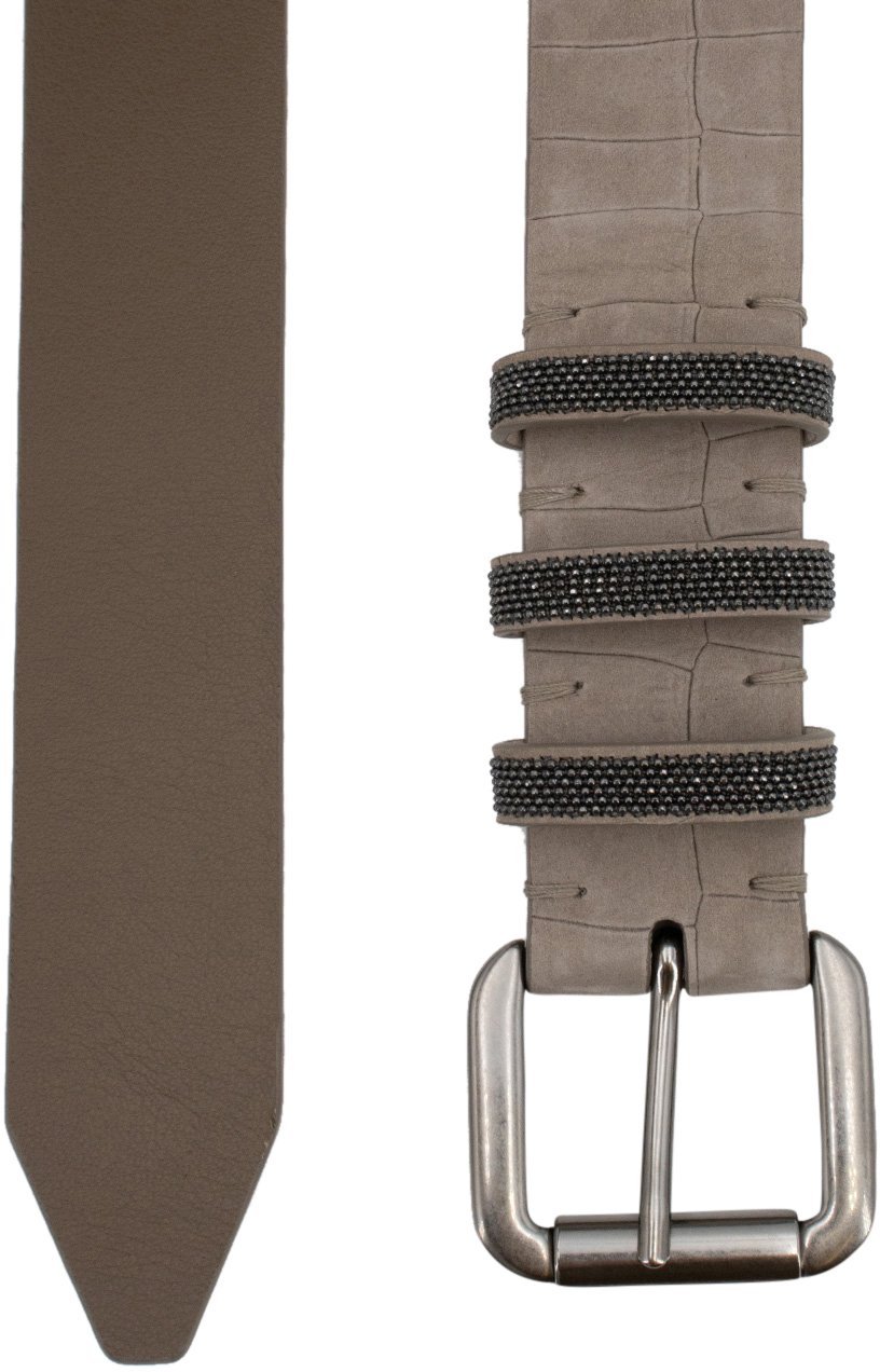 Brunello Cucinelli Leather belt Bruin