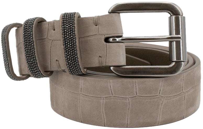 Brunello Cucinelli Leather belt Bruin