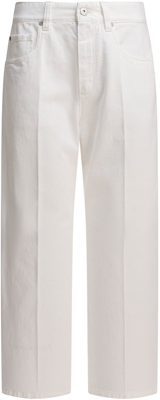 Brunello Cucinelli "Contemporary Square" Pants Wit