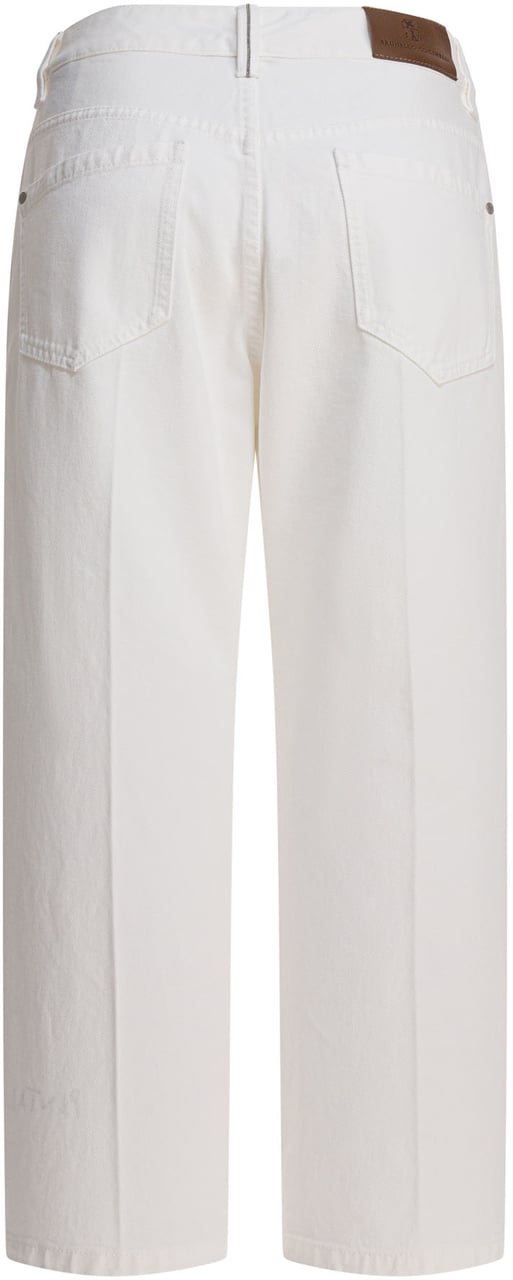 Brunello Cucinelli "Contemporary Square" Pants Wit