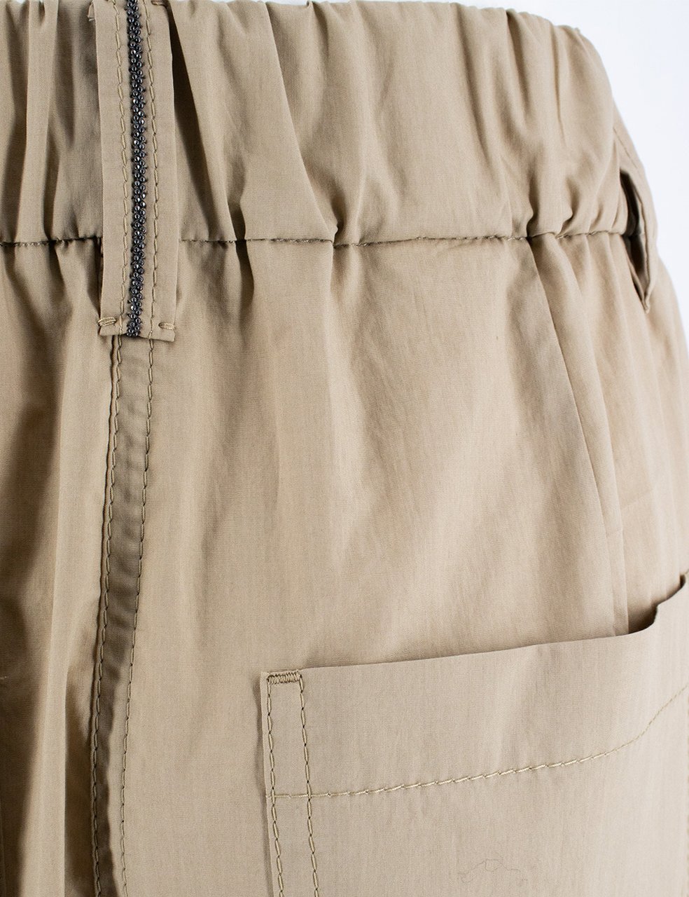 Brunello Cucinelli Cotton poplin trousers Beige