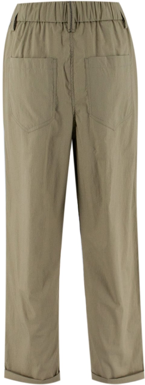 Brunello Cucinelli Cotton poplin trousers Groen