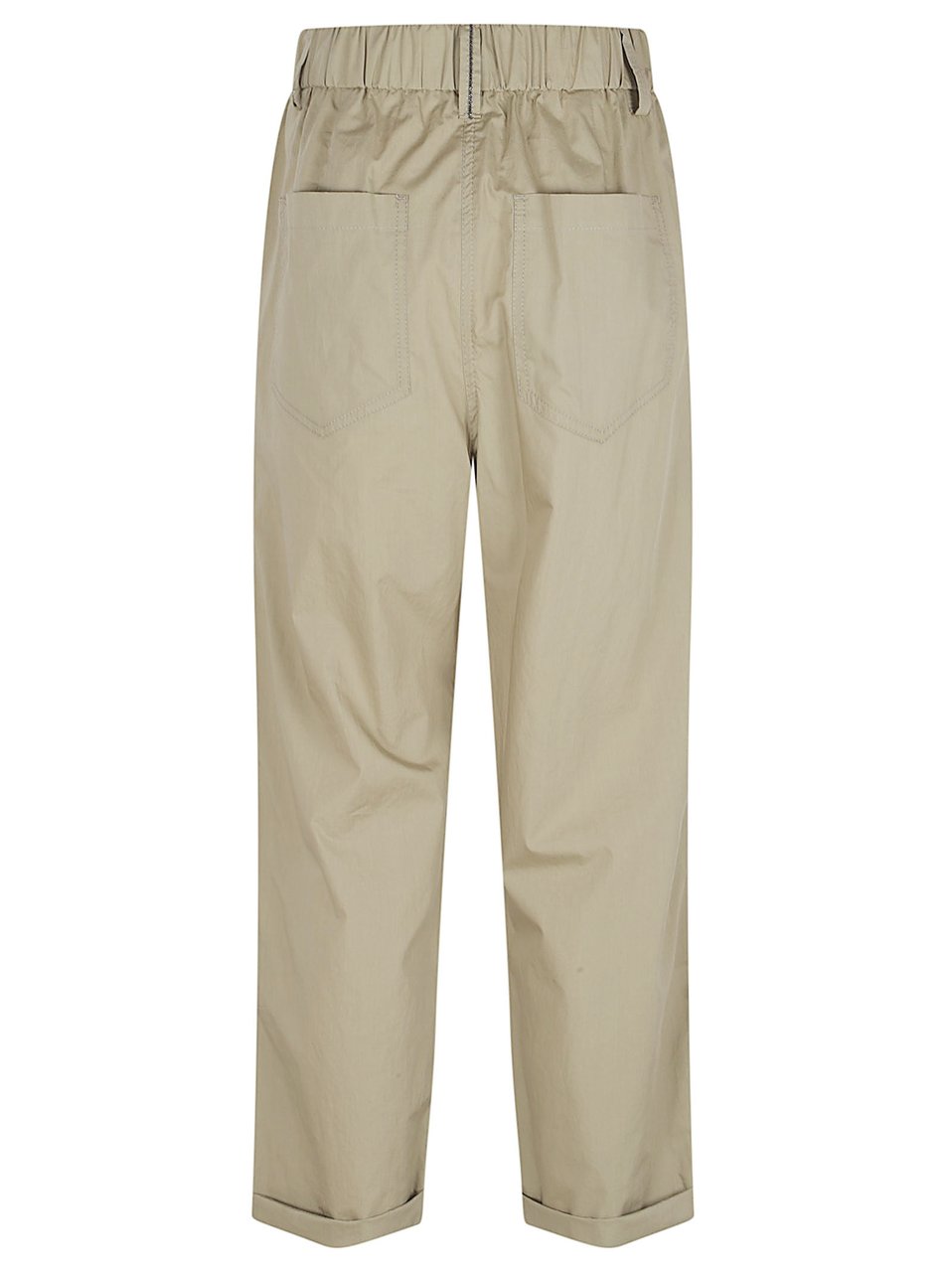 Brunello Cucinelli Relaxed Fit Cropped Trousers Neutraal