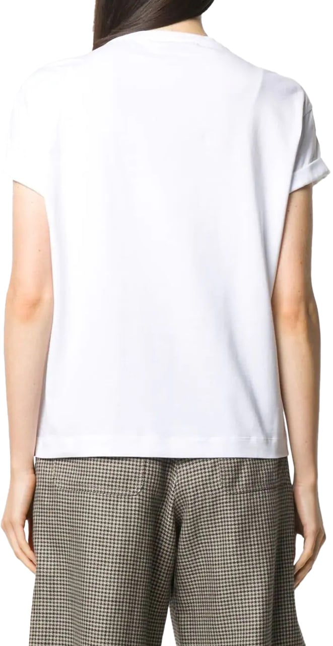 Brunello Cucinelli girocollo m/corta white Wit