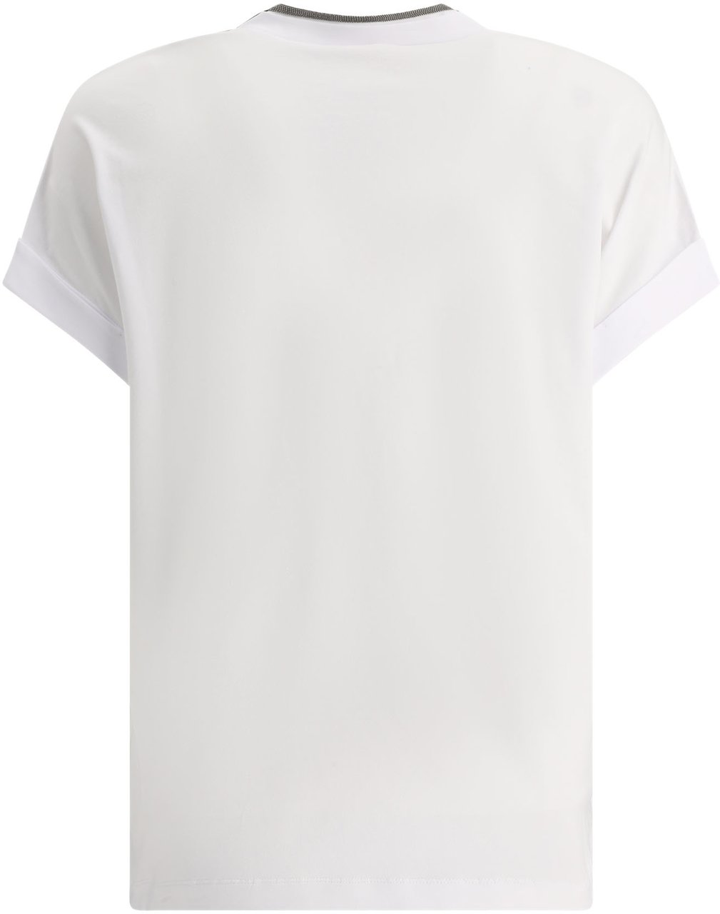 Brunello Cucinelli T-shirt with Shiny Contour Wit