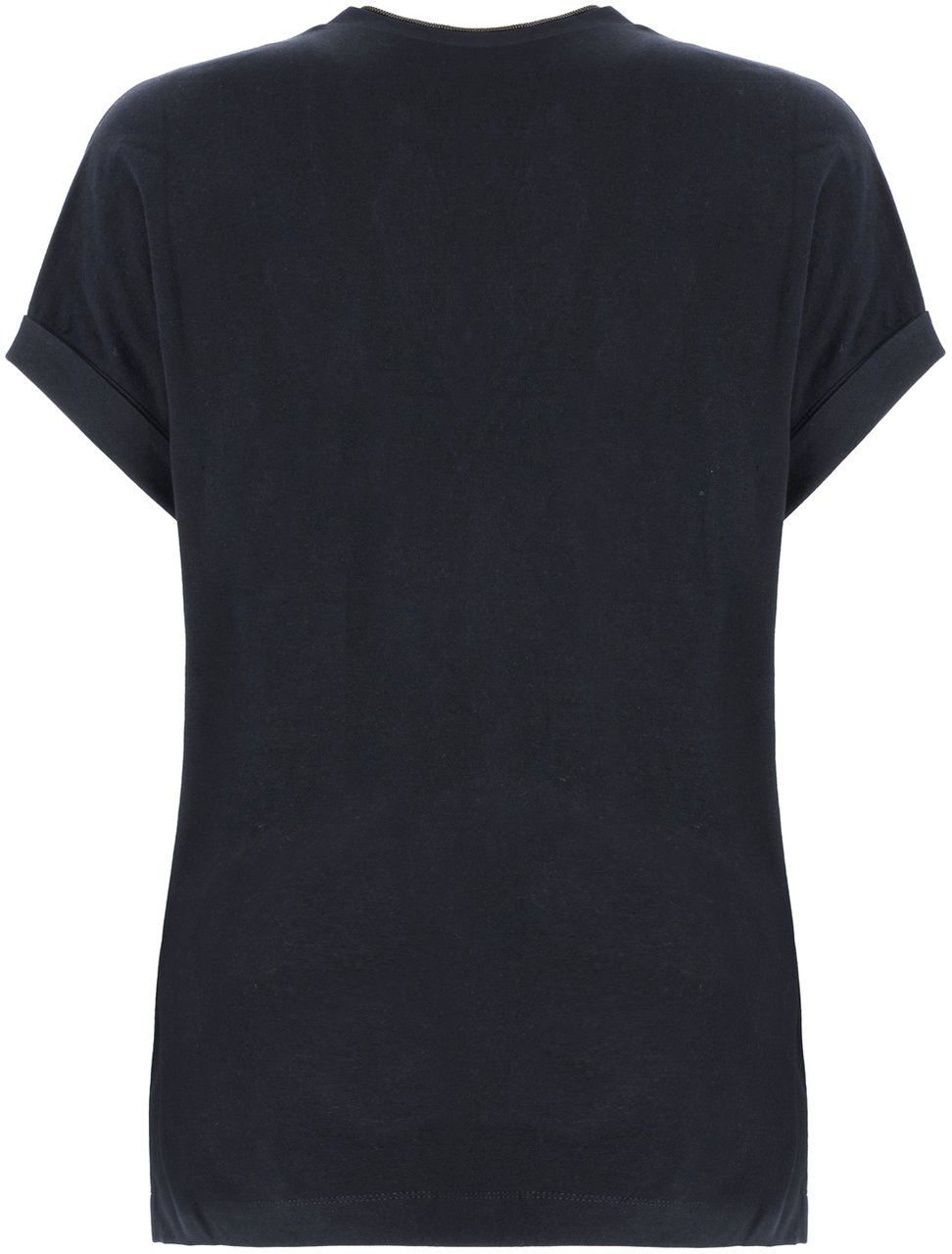 Brunello Cucinelli Brunello Cucinelli Navy blue stretch cotton t-shirt Blauw