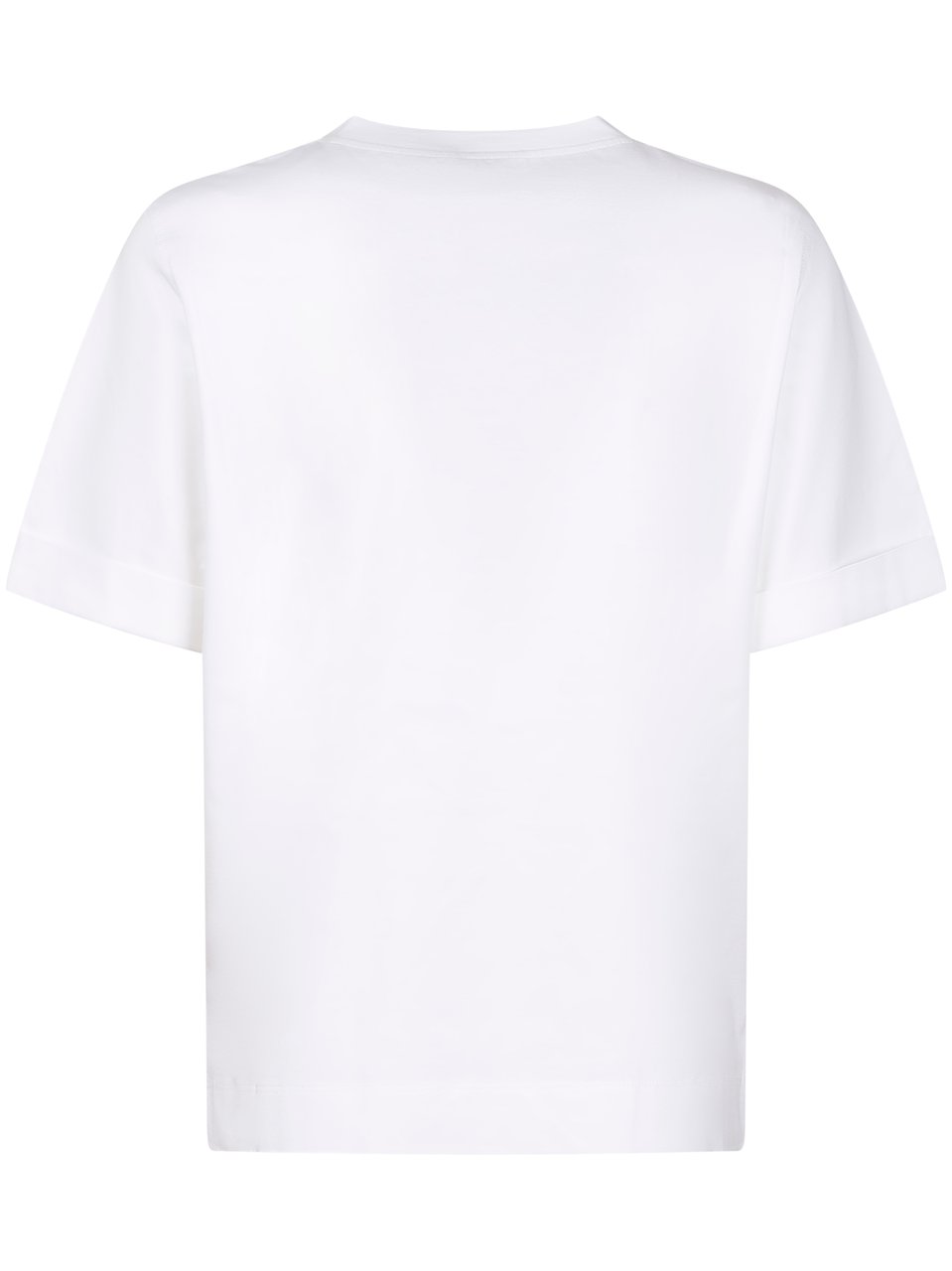 Brunello Cucinelli Cropped T-Shirt with Classic Round Neckline Wit