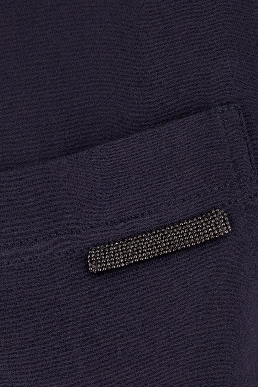 Brunello Cucinelli Brunello Cucinelli Navy blue cotton t-shirt Blauw