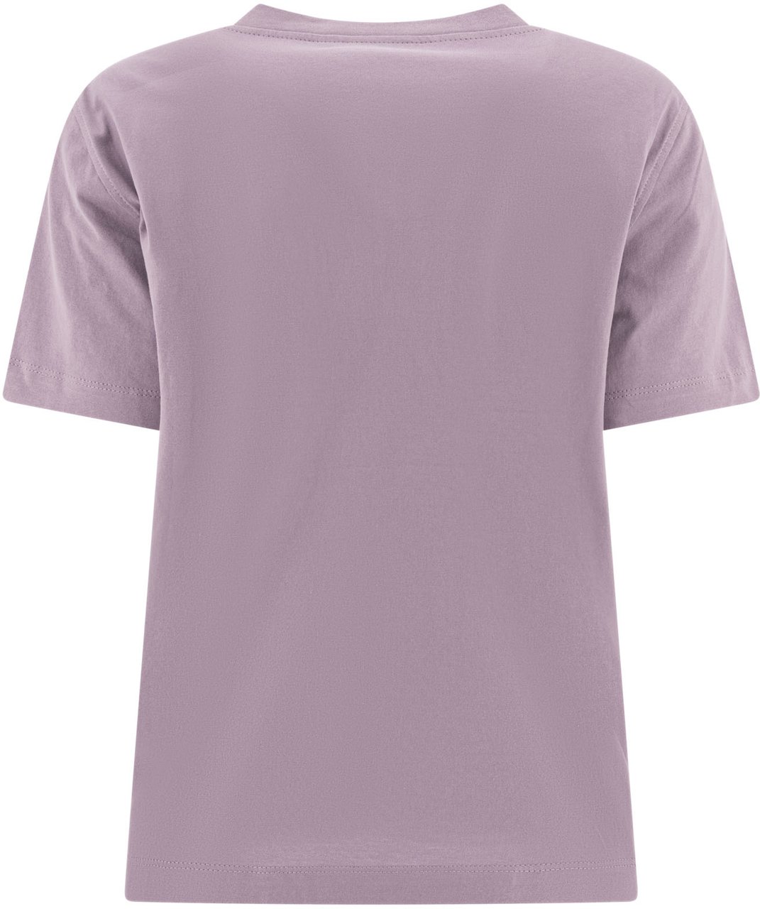 Brunello Cucinelli Cotton jersey T-shirt with Shiny Pocket Detail Paars
