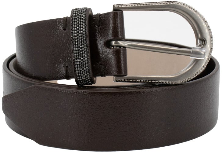 Brunello Cucinelli Leather belt Bruin