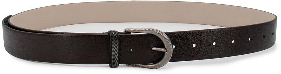 Brunello Cucinelli Leather belt Bruin