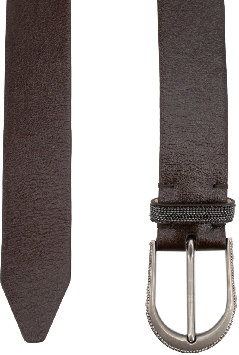 Brunello Cucinelli Leather belt Bruin