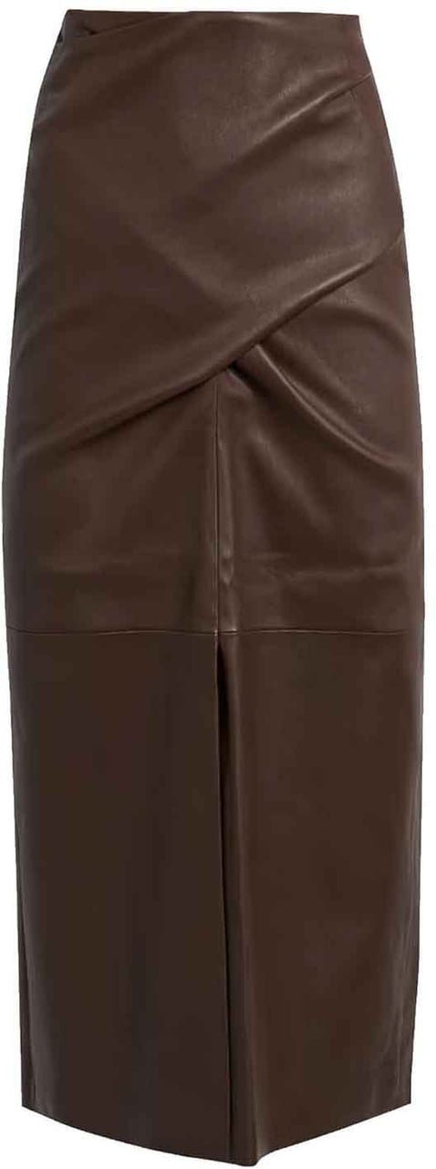 Brunello Cucinelli Brunello Cucinelli Leather Skirt Bruin