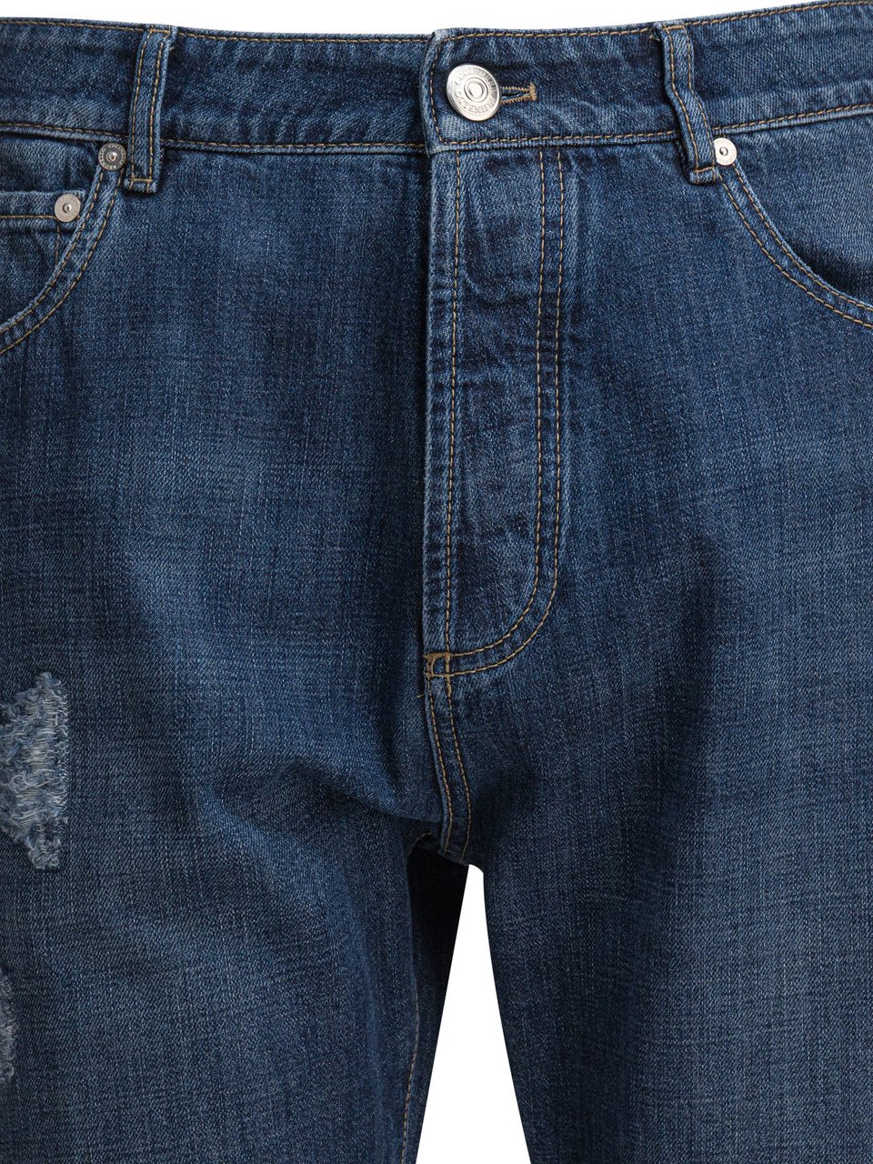 Brunello Cucinelli Five-pocket leisure fit jeans Blauw